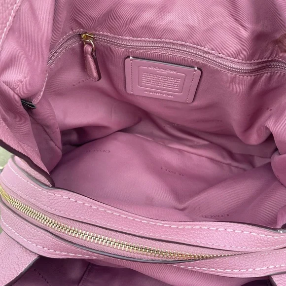 Coach Edie Pink Leather Shoulder Bag - Picture 3 of 9